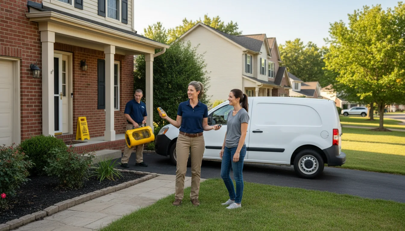 Residential water damage restoration in Linwood, NC